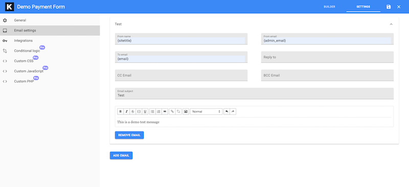 kali-forms-order-form-email-settings