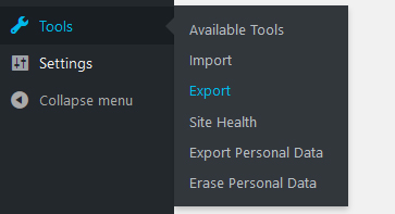 Export Tab