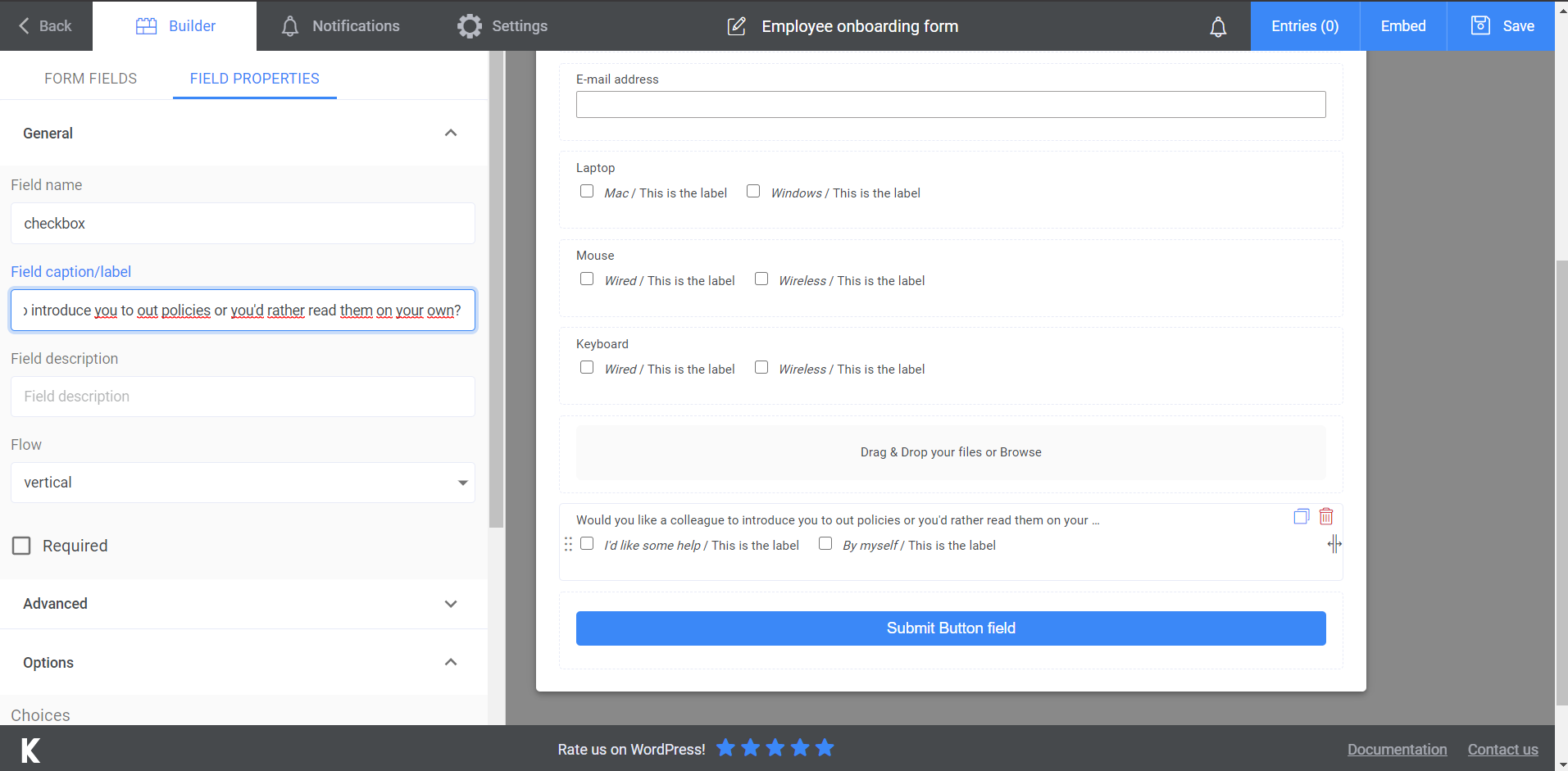 How to create an employee onboarding form for 2021