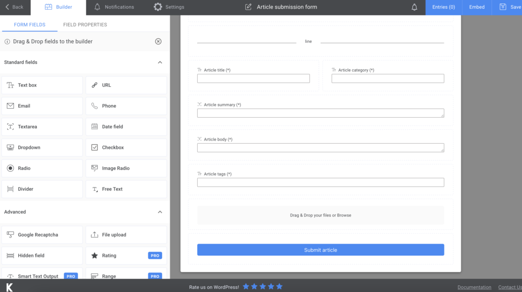 Adding fields to your form