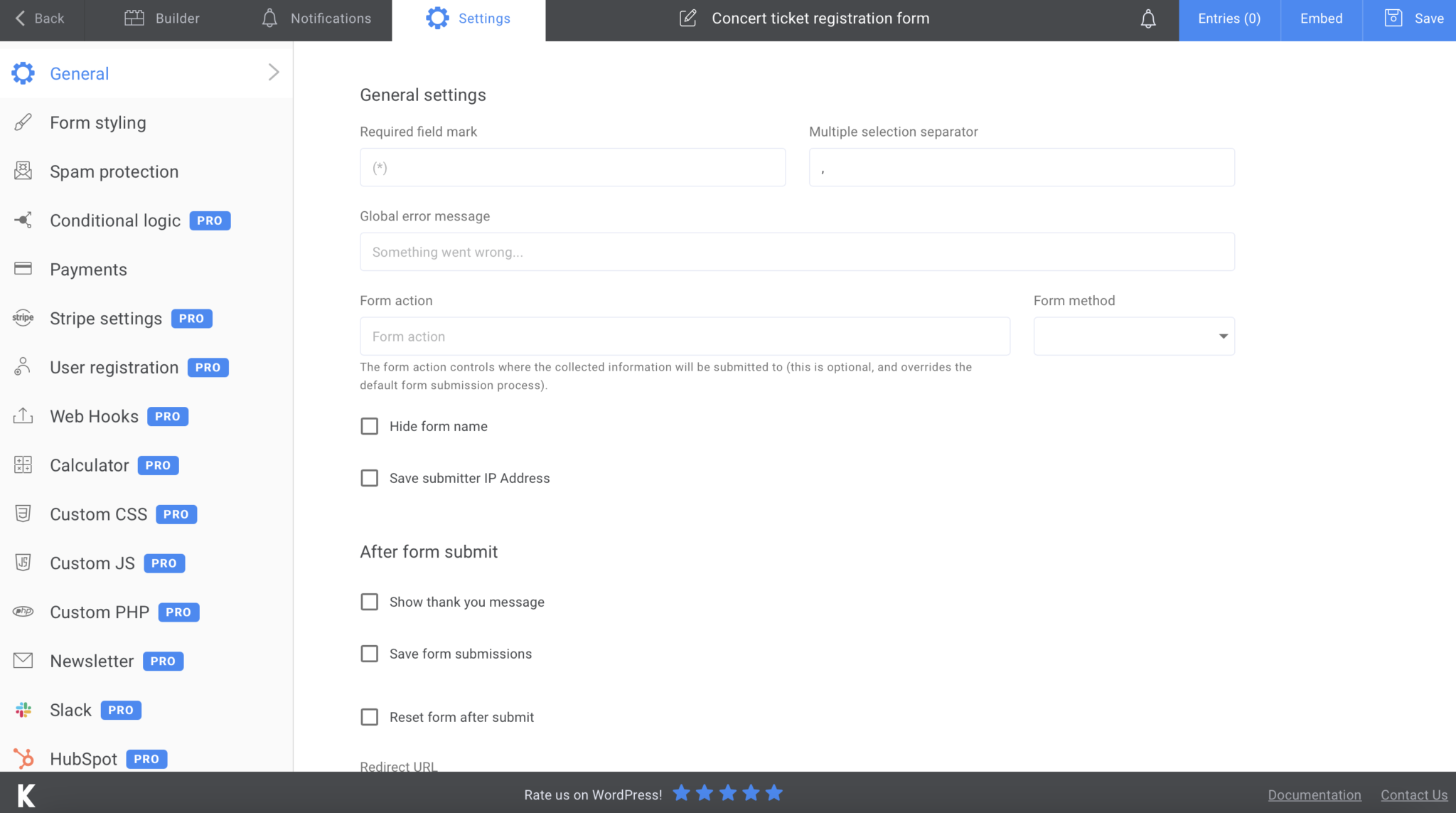 How to create a concert ticket registration form a step by step guide