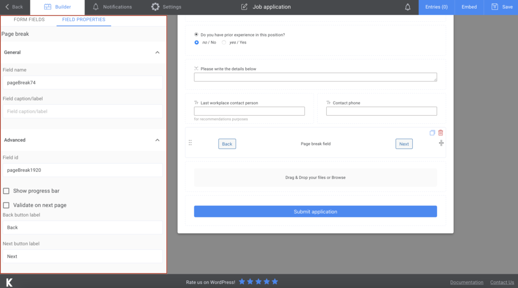 Customize your WordPress multi-page form