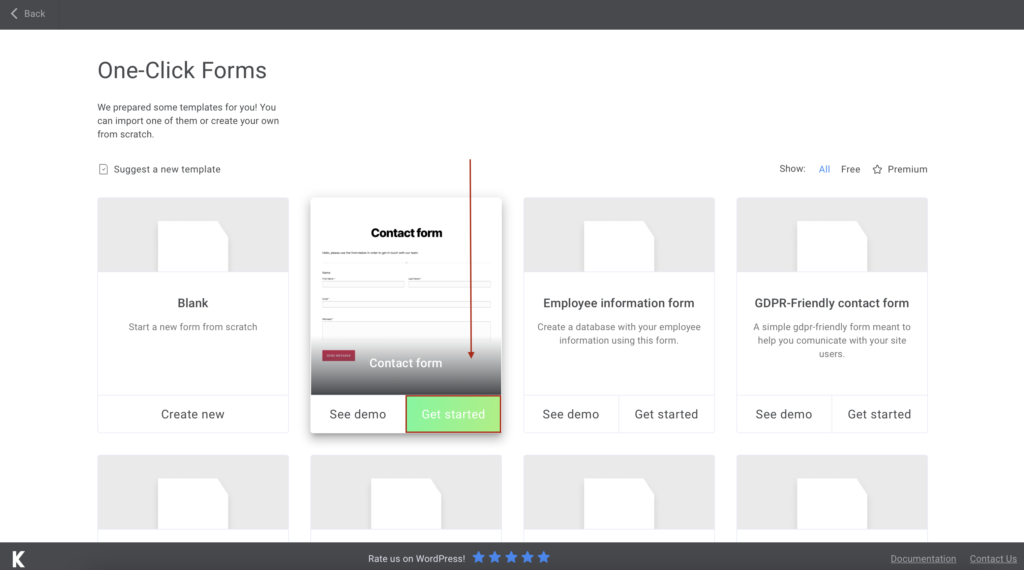 customize contact form