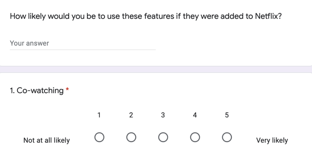 netflix customer survey example