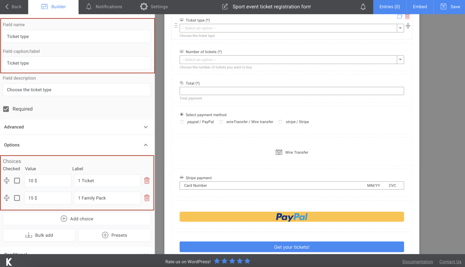How to create a concert ticket registration form a step by step guide